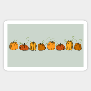 Pumpkins in a Row Magnet